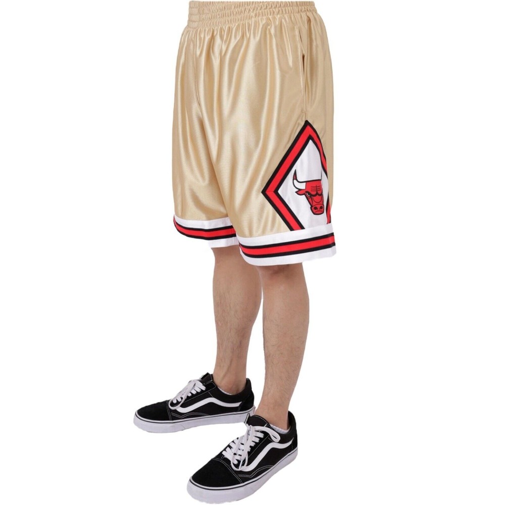 Chicago Bulls 75th Anniversary Gold Swingman Mesh Basketball Shorts